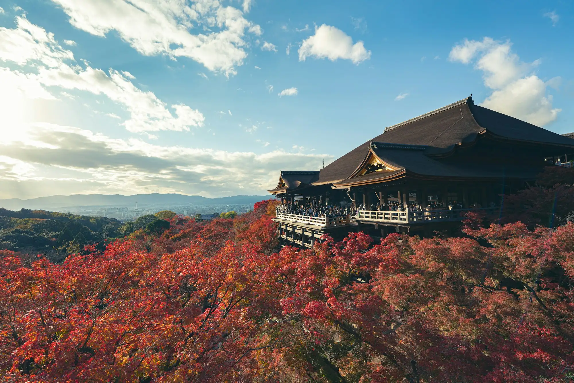 Kiyomizu-dera temple in Kyoto in autumn